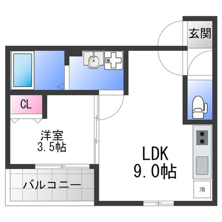 D porta Freesiaの物件間取画像